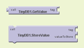 Rys. 1. Dostępne metody komponentu TinyDB Dodatkowo w sekcji Not ready for prime time Designera znajduje się komponent TinyWebDB, który pozwala na składowanie danych na zdalnym hoście.