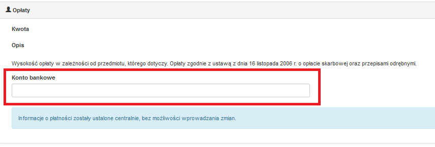 Rysunek 25 Opłata dodana przez Instytucje Centralną edycja procedury Rysunek 26 Opłata dodana przez Instytucje Centralną - biznes.gov.