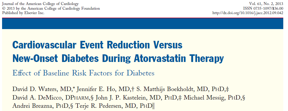 Although it does appear that statins may increase the chance of diabetes in high-risk patients, this should not