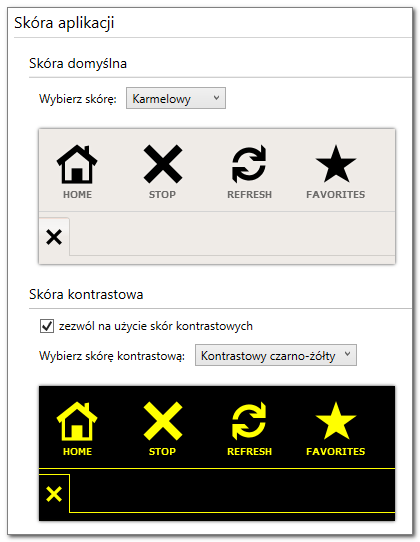 3. zdefiniować użycie skóry kontrastowej (uruchamianej w aplikacji spod przycisku Kontrast) E-MAIL Aby wysyłanie poczty było możliwe należy: określić parametry używanego serwera SMTP (jego adres,