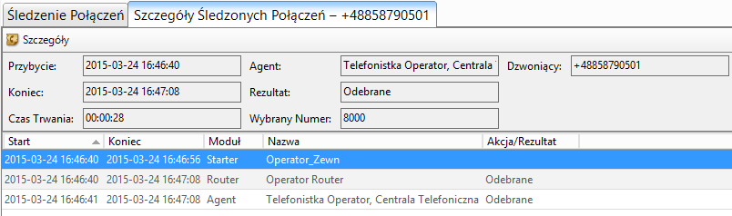 Śledzenie połączeń Czasami w Contact Center istnieje konieczność sprawdzenia, który Agent obsługiwał konkretne połączenie lub czy np.