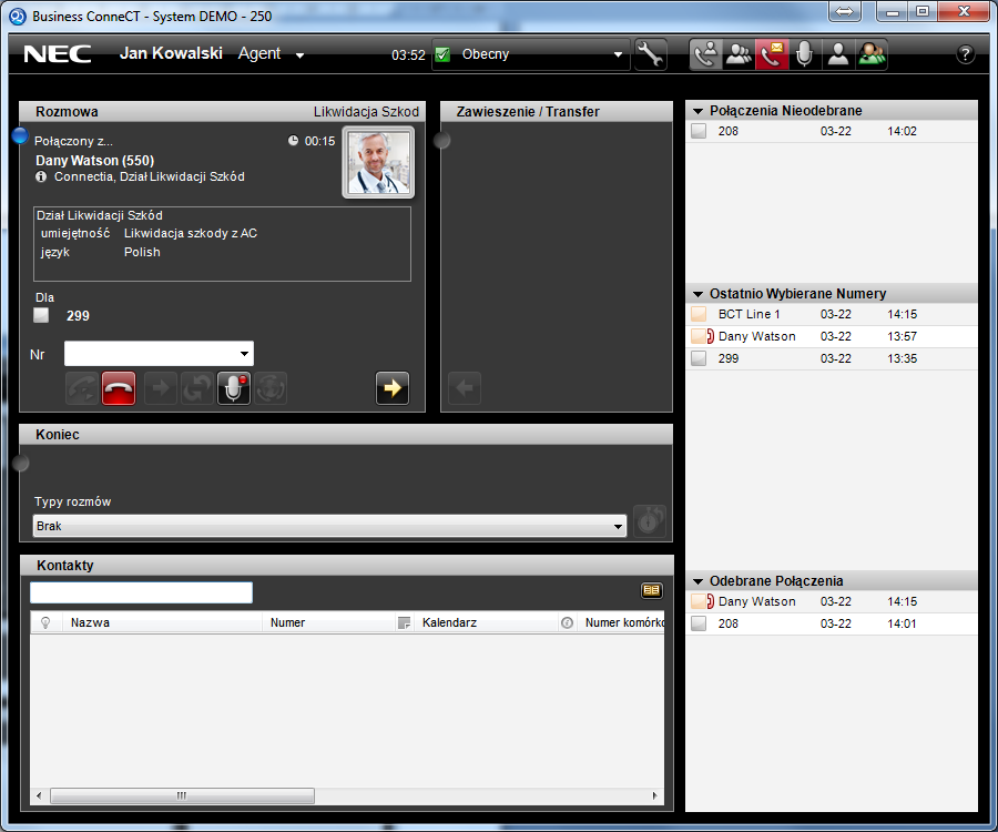 2. Contact Center a. Lepszy kontakt z klientem Business Connect Contact Center to nowoczesny system zarządzania komunikacją w contact center.