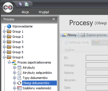 2.8. Stworzenie obiegu Obiegi określają sposób procedowania dokumentów i spraw w ramach procesu.