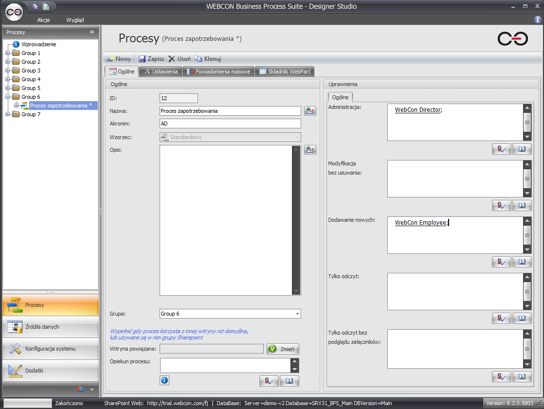 2.2. Stworzenie procesu WEBCON Designer Studio umożliwia stworzenie Procesu, umożliwiającego obsługę procesu biznesowego.