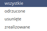 Status: Sposób sortowania: Wstawiając znacznik w polu Odwrotnie decydujemy o zamianie kolejności wyświetlania danych.