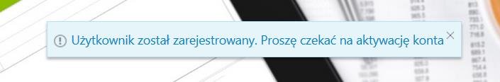 Rysunek 2 - formularz rejestracji użytkownika systemu e-zgłoszenia Uwaga: Pozytywna weryfikacja wprowadzonego numeru NIP jest niezbędna do odblokowania pozostałych elementów formularza