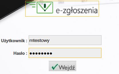 Logowanie do systemu Aby zalogować się do systemu e-zgłoszeń należy w dowolnej przeglądarce internetowej wprowadzić adres https://ezgloszenia.rekord.com.