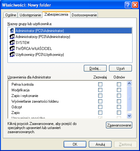 Cel ćwiczenia Zapoznanie z system plików systemów operacyjnych Windows Zadania 1. Wyjaśnij krótko, czym jest i do czego jest wykorzystywana lista kontroli dostępu ACL. 2. Rys.