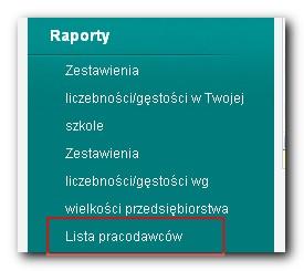 Aby obejrzeć raport, należy wybrać jego nazwę w części Raporty swojego profilu: System wyświetla wybrany