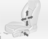 50 Fotele, elementy bezpieczeństwa Regulacja nachylenia fotela Podparcie odcinka lędźwiowego Regulacja podparcia ud Ustawić siedzisko na odpowiedniej wysokości, przemieszczając kilkakrotnie dźwignię
