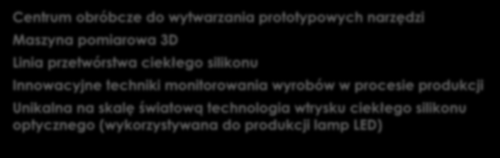 PLN Centrum obróbcze do wytwarzania prototypowych narzędzi Maszyna pomiarowa 3D Linia przetwórstwa ciekłego silikonu Innowacyjne