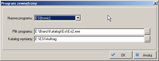 Rys. 15 Podgląd ustawień kontrahenta (dostawcy) FOTA. 1.3. Dołączanie zamówień z ESI[tronic].