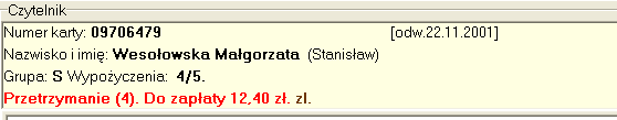 Aby przejrzeć zawartość jednego z kont należy wybrać odpowiednią zakładkę.