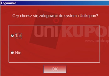 Jeśli tak zaznacz Tak, jeśli nie zaznacz Nie. Wciśnij przycisk OK, aby zatwierdzić swój wybór.