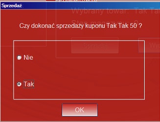 Wybierz, jaki nominał kuponu chcesz sprzedać. Dostępne nominały wypisane są po lewej stronie okna programu. Po prawej stronie okna, zobaczysz, ile jest danych kuponów w magazynie (Stan magazynu).