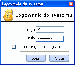 Rys. 3-3 Okno logowania 4. Administracja, moduł MenadŜer Po instalacji i uruchomieniu programu Integra 7, moŝna przystąpić do jego skonfigurowania.