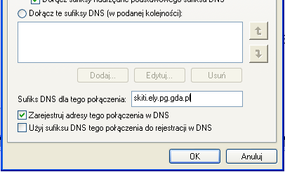 DNS Konfiguracja hosta np.