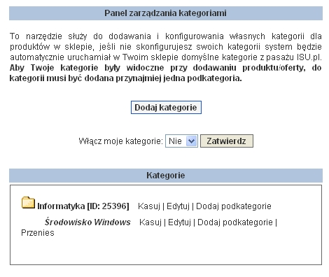 2.1.4 Producenci i kategorie Kategoria Producenci powstała w celu zgrupowania ofert w sklepie oraz łatwiejszego dodawania nowych produktów do bazy