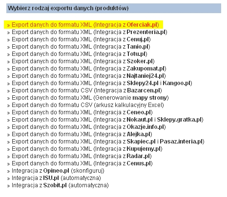 2.6.3 Integracja z Oferciak.