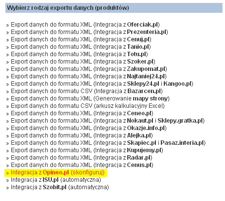 2.6.4 Integracja z Opineo.