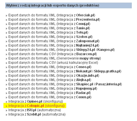 2.6.20 Integracja z Cokupić.