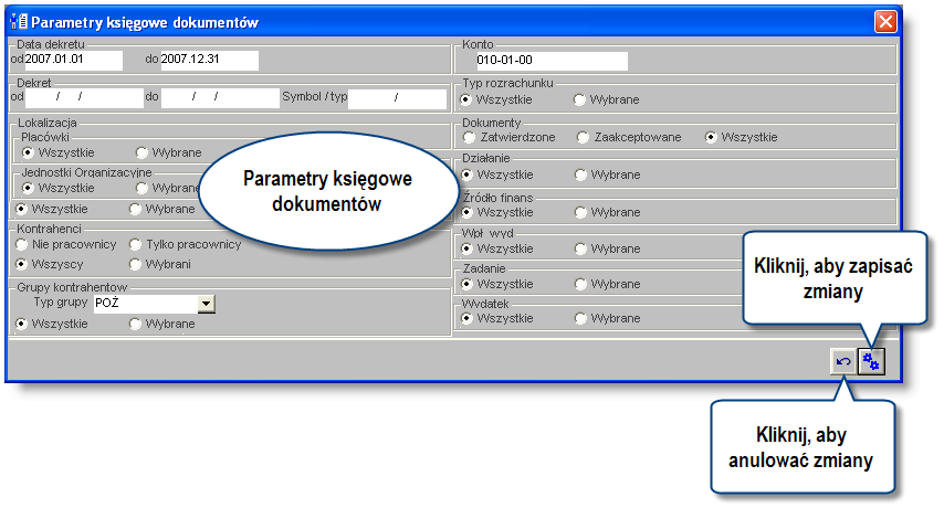 4 Sposób pracy z programem 3 Zestaw ienia 146 strona Sortowanie - parametr ten pozwala określić, w jakiej kolejności uporządkowane zostaną wiersze zestawienia Zestawienie posortować można według: 1