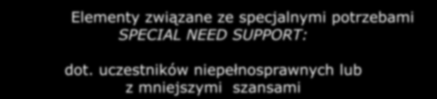 Partnerstwa Strategiczne Kształcenie i szkolenia zawodowe Szczególne moduły projektu Elementy nadzwyczajne (na zasadach podwykonawstwa) EXCEPTIONAL : usługi zewnętrzne, w przypadku prac, których