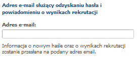 Adres zamieszkania kandydata Domyślnie w miejscowości pojawia się miejscowość Opoczno.