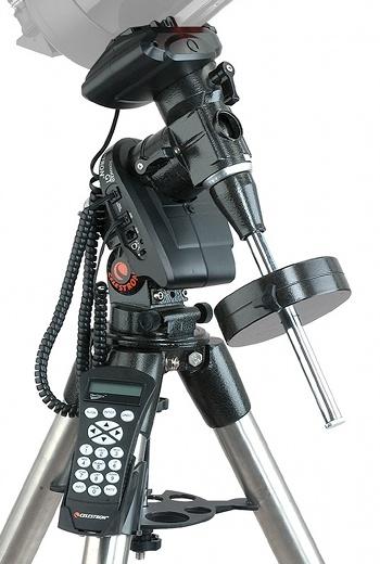 Montaż - Celestron CG-5 Advanced GT Problemy: - Ustawianie bieguna za pomocą lunetki biegunowej, -
