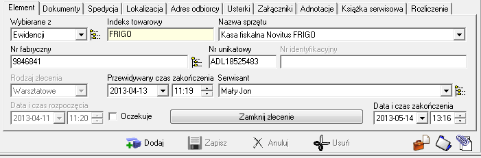 automatyczne uzupełnienie rejestru kontrahentów. Na podstawie wpisanego kodu pocztowego, wyszukiwana jest miejscowość, poczta, i w przypadku większych miast również ulica.