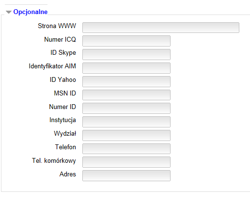 Lista zainteresowań Dokonywać edycji dodatkowych danych, które chcieliby Państwo dodać do profilu.