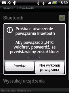 134 Instrukcja obsługi telefonu HTC Wildfire W telefonie otwórz aplikację zawierającą plik lub informacje, które chcesz przesłać.