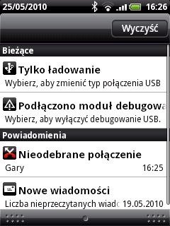 28 Instrukcja obsługi telefonu HTC Wildfire Podłączanie telefonu do komputera Przy każdorazowym podłączeniu telefonu do komputera za pomocą kabla USB zostanie wyświetlony ekran Nawiązywania