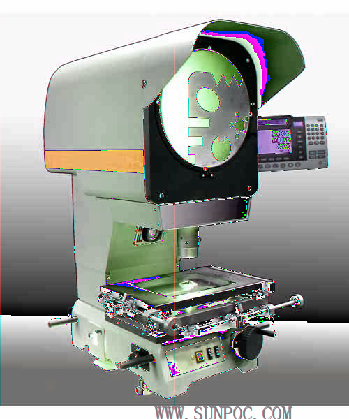 SP-20 Φ300 Digital Measuring Projector Features: The metal structure of the projecting box is light in weight.