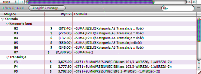Gdy kopiujesz lub przenosisz komórkę z formułą: Jeśli to konieczne, zmień odwołania (zobacz Rozróżnienie między względnymi i bezwzględnymi odwołaniami do komórek na stronie 26).