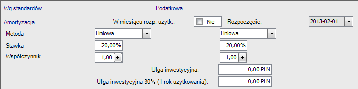 Środek trwały zakładka BO Wartość początkowa wartość początkowa środka trwałego, z którą został przyjęty do użytkowania. Jest to zazwyczaj wartość zakupu lub wytworzenia.