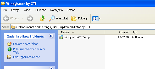 2. Instalacja programu WINDYKATOR by CTI Instalacja programu odbywa się z