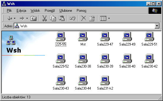 Sieci Komputerowe - Wprowadzenie do INTERNETU 13 da tak, jak każdy inny folder. Użytkownik musi sam otworzyć listę przez pasek narzędzi Idź do innego foldera i wybrać z listy potrzebny mu folder.