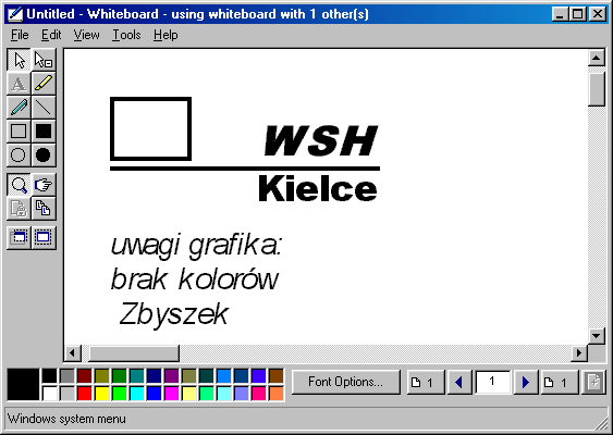 Sieci Komputerowe - Wprowadzenie do INTERNETU 22 Efektem będzie pokazane poniżej okno w którym pojawi się lista komputerów połączonych do wspólnej pracy.