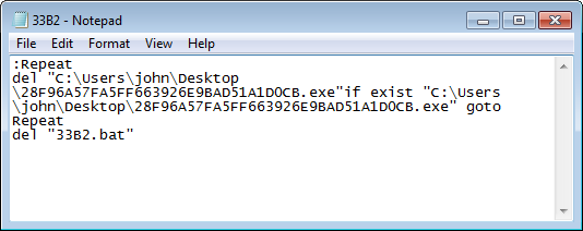 Zasób jest zaszyfrowywany za pomocą algorytmu, którego nie udało się zidentyfikować. Po odszyfrowaniu zawartość biblioteki jest umieszczana w pliku UserCache.