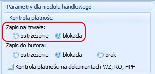 Rys. Konfiguracja stanowiska sprzedaży mobilnej 2. Obsługa limitu kredytu i limitu przeterminowanych płatności kontrahentów.