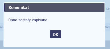 Po uzupełnieniu całej tabeli, przed wysłaniem go do instytucji musisz go zapisać. W tym celu, wybierz funkcję Zapisz znajdującą się nad tabelą.