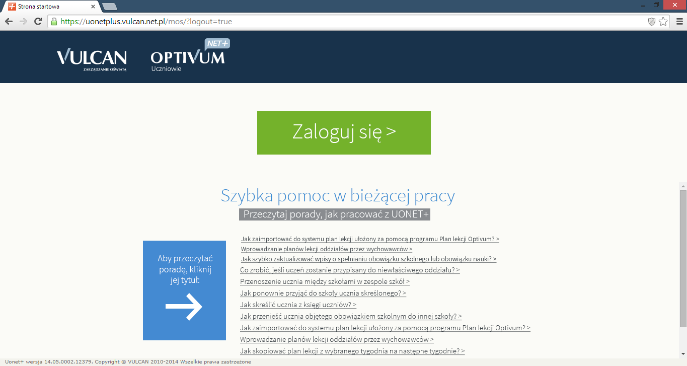 pl Na stronie szkoły odszukaj na pasku skrótów ikonę Uonet+ i kliknij na nią. 3. Kliknij przycisk Zaloguj się.