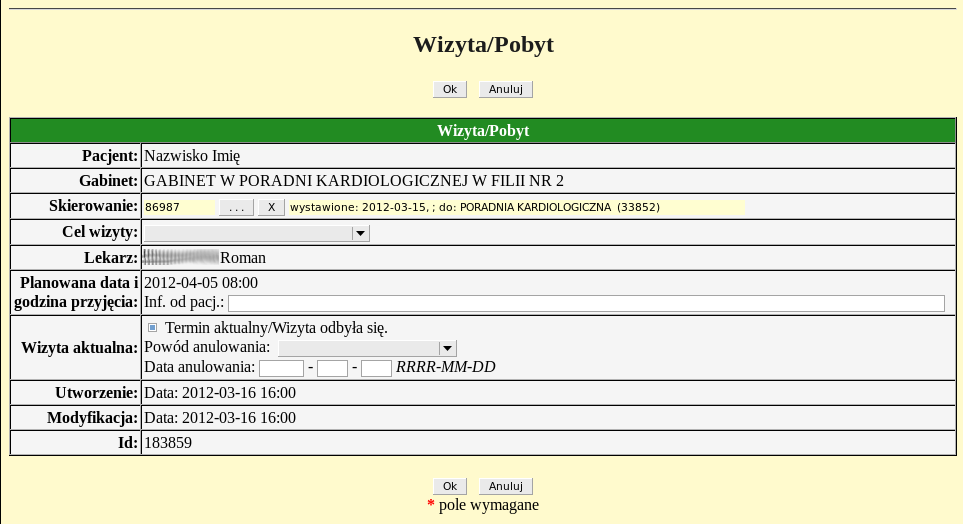 E-rejestracja 15 Filtr daty został wzbogacony o kalendarz. Wyświetla się on w momencie, gdy kursor znajdzie się w polu daty. Przykład poniżej.