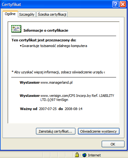 2.3. Szyfrowanie sesji internetowej System Millenet wykorzystuje protokół SSL (z kluczem 128 bitowym) do szyfrowania sesji pomiędzy przeglądarką użytkownika, a serwerem banku. 2.4.