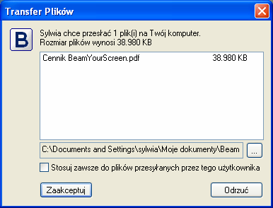 Po kliknięciu Dodaj Pliki, otworzy się nowe okno gdzie moŝesz wybrać pliki, które chcesz przesłać uczestnikom.