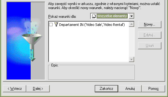 Kreator skoroszytów (3/4) 64 W kroku trzecim ustalmy docelowy rozkład elementów na arkuszu W