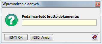 Rys. 69 Wybór faktury remanentowej Rys. 70 Wartość faktury Okno wprowadzenia dokumentu (Rys. 71) uzupełnione powinno zostać odpowiednimi danymi nagłówkowymi.