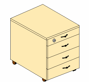 Biurko zabudowane z dwóch stron na cokoliku wymiary - długość 130cm, szerokość 60cm, wysokość 75cm, wykonane z płyty melaminowanej grubość płyty meblowej 18mm, grubość blatu 22 mm obrzeża z