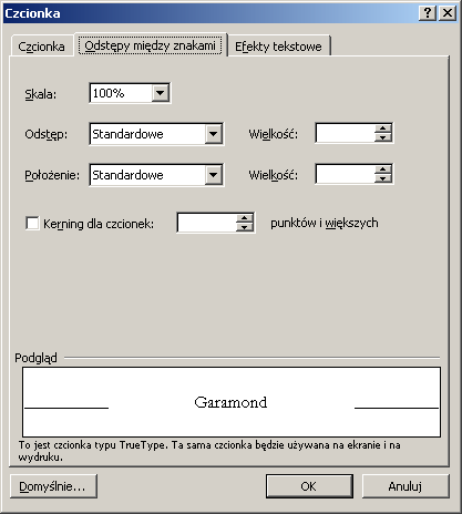 Materiały pomocnicze Edycja 1 do zajęć w Pracowni Komputerowej WPiA UJ 17 Tekst formatowany jako ukryty widoczny jest tylko na ekranie (jako podkreślony linią kropkowaną) przy włączonym pokazywaniu